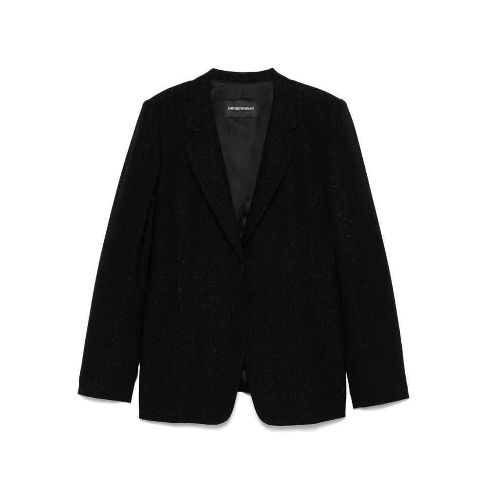 Emporio Armani lurex-detail crepe blazer EW002206AF12528UC001-P25