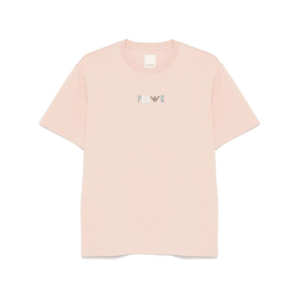 Emporio Armani T-shirts and Polos Beige Topwear
