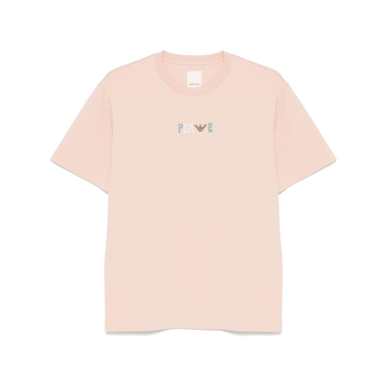 Emporio Armani T-shirts and Polos Beige Topwear