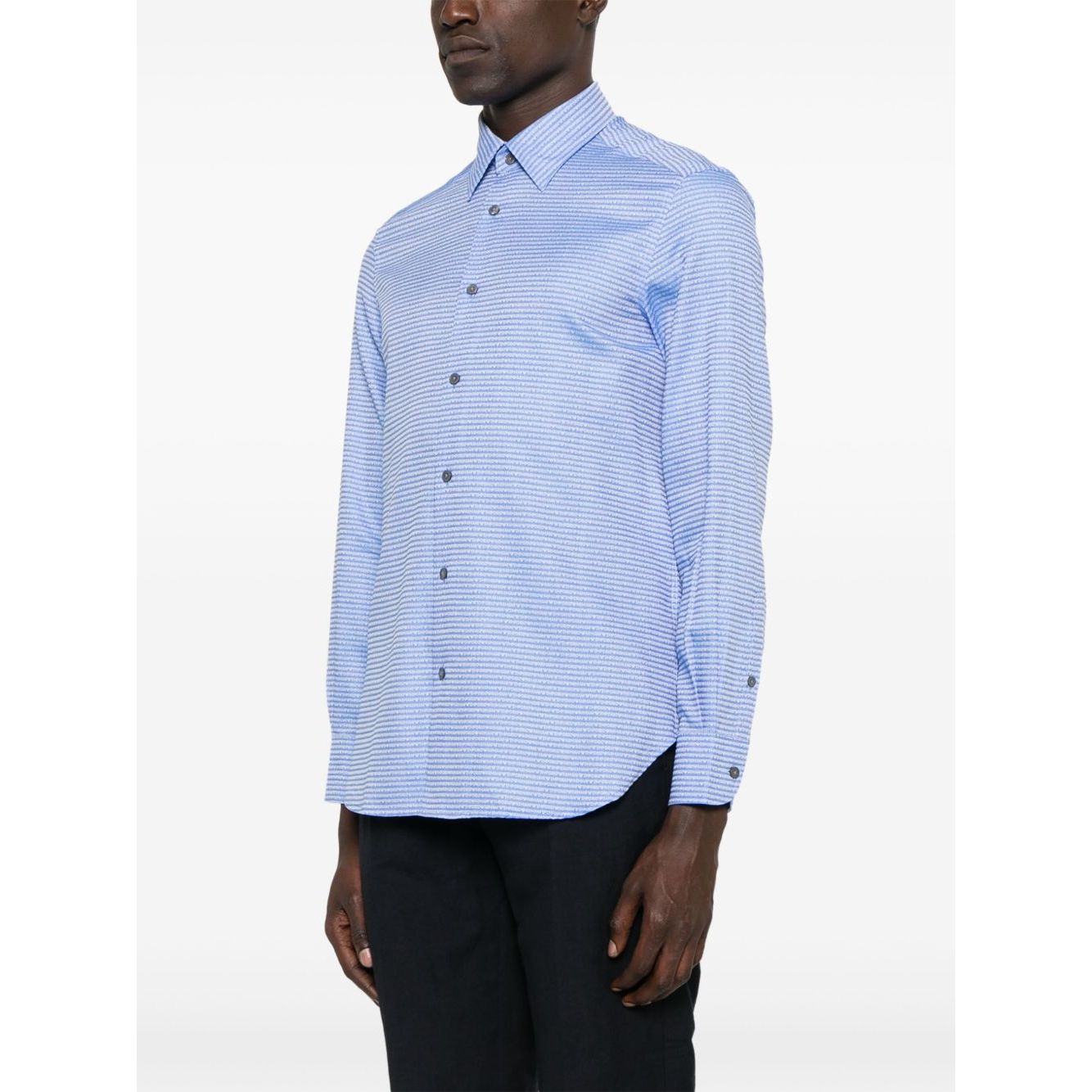 Emporio Armani Shirts Clear Blue Shirts
