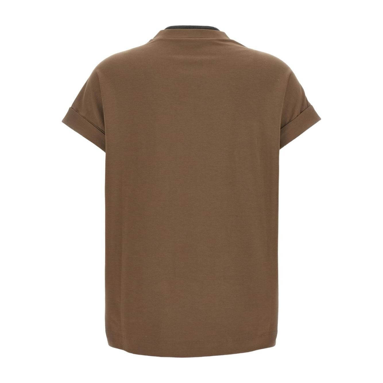 Brunello Cucinelli T-shirts and Polos Brown MPT18BD222C8705-AI25