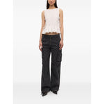 GANNI Trousers Grey W0446252-AI25