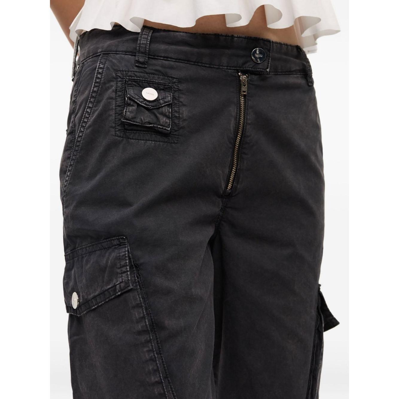 GANNI Trousers Grey W0446252-AI25