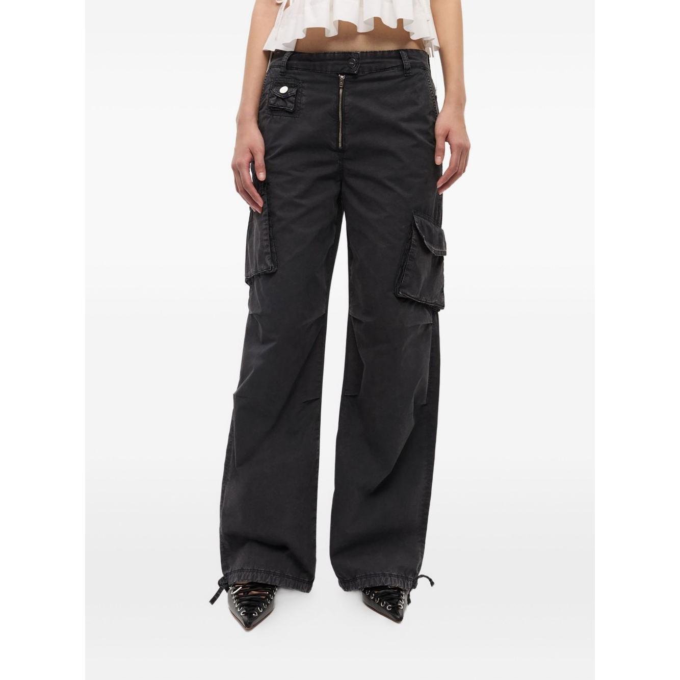GANNI Trousers Grey W0446252-AI25