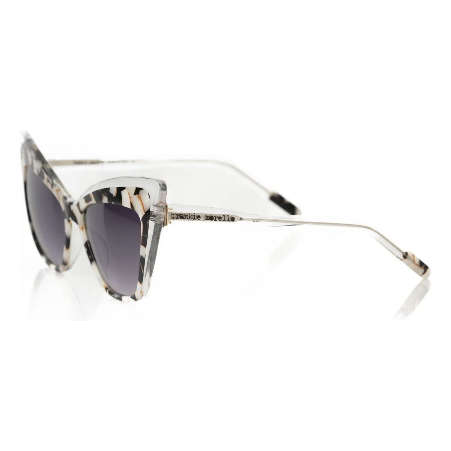Frankie Morello Black Acetate Women Sunglass Frankie Morello Beige