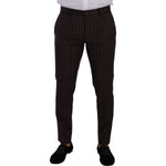 Dolce & Gabbana Bordeaux MARTINI Striped Slim Fit 2 Piece Suit KOS1928 - 48