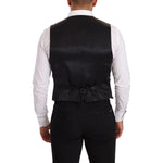 Dolce & Gabbana Gray Silk Slim Fit Waistcoat Formal Vest TSH7155 - 48