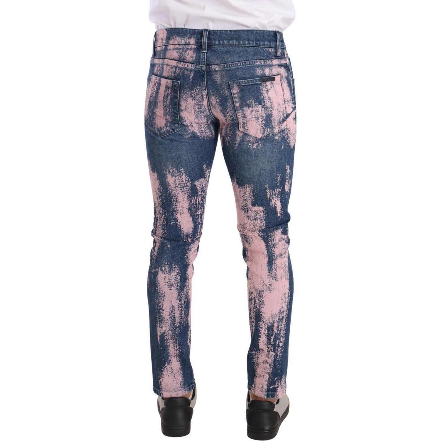 Dolce & Gabbana Elegant Skinny Slim Fit Denim Jeans in Tie Dye Dolce & Gabbana Dark Slate Gray