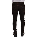 Dolce & Gabbana Brown Distressed Slim Fit Skinny Denim Jeans PAN72705 - 48