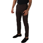 Dolce & Gabbana Brown Striped Wool Formal Trouser Dress Pants PAN72767 - 48