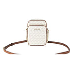 Michael Kors Jet Set Medium Vanilla PVC North South Chain Crossbody Handbag 55788