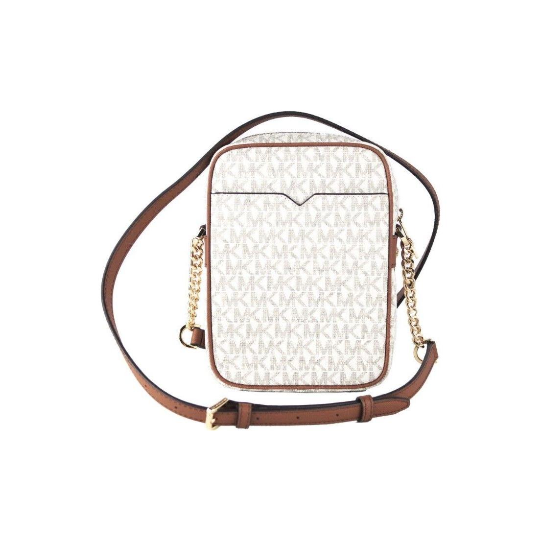 Michael Kors Jet Set Medium Vanilla PVC North South Chain Crossbody Handbag Michael Kors Dark Olive Green
