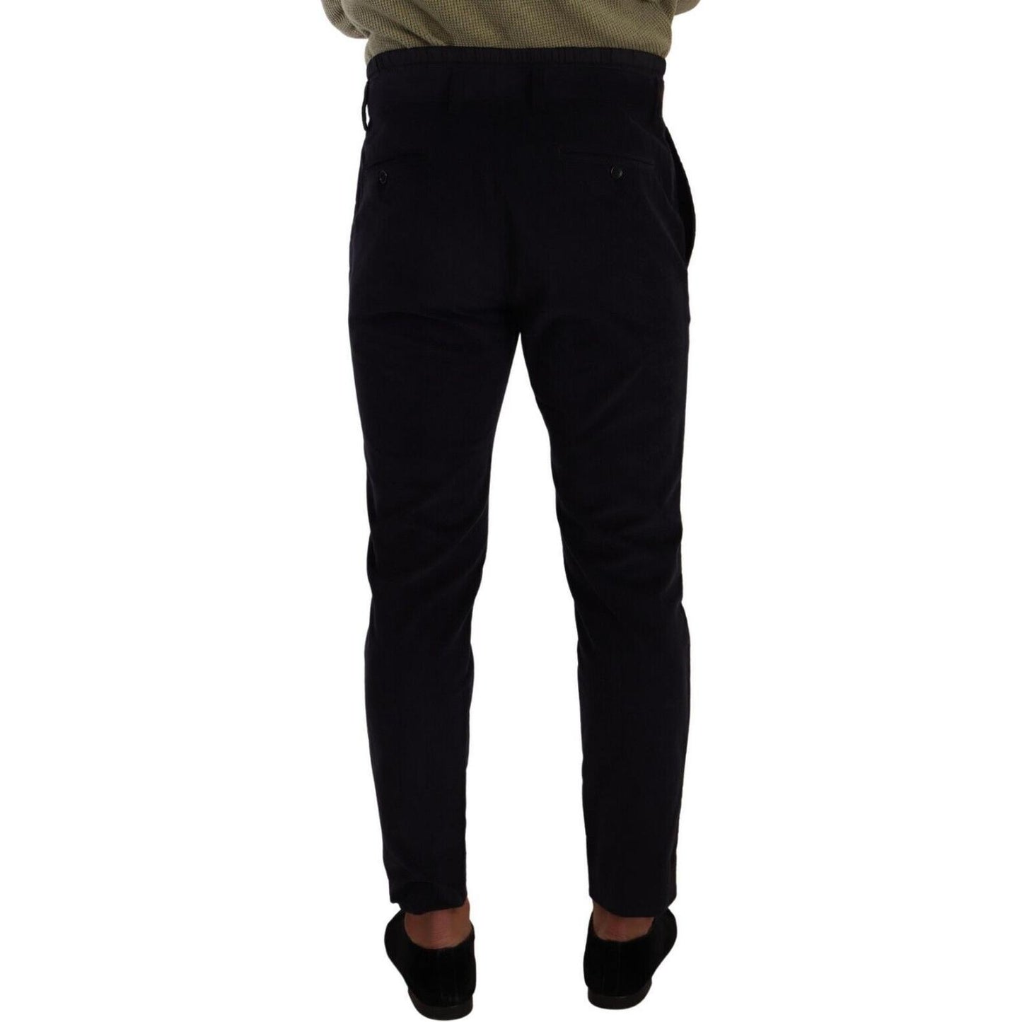 Dolce & Gabbana Slim Fit Luxe Corduroy Pants in Dark Blue Dolce & Gabbana Black