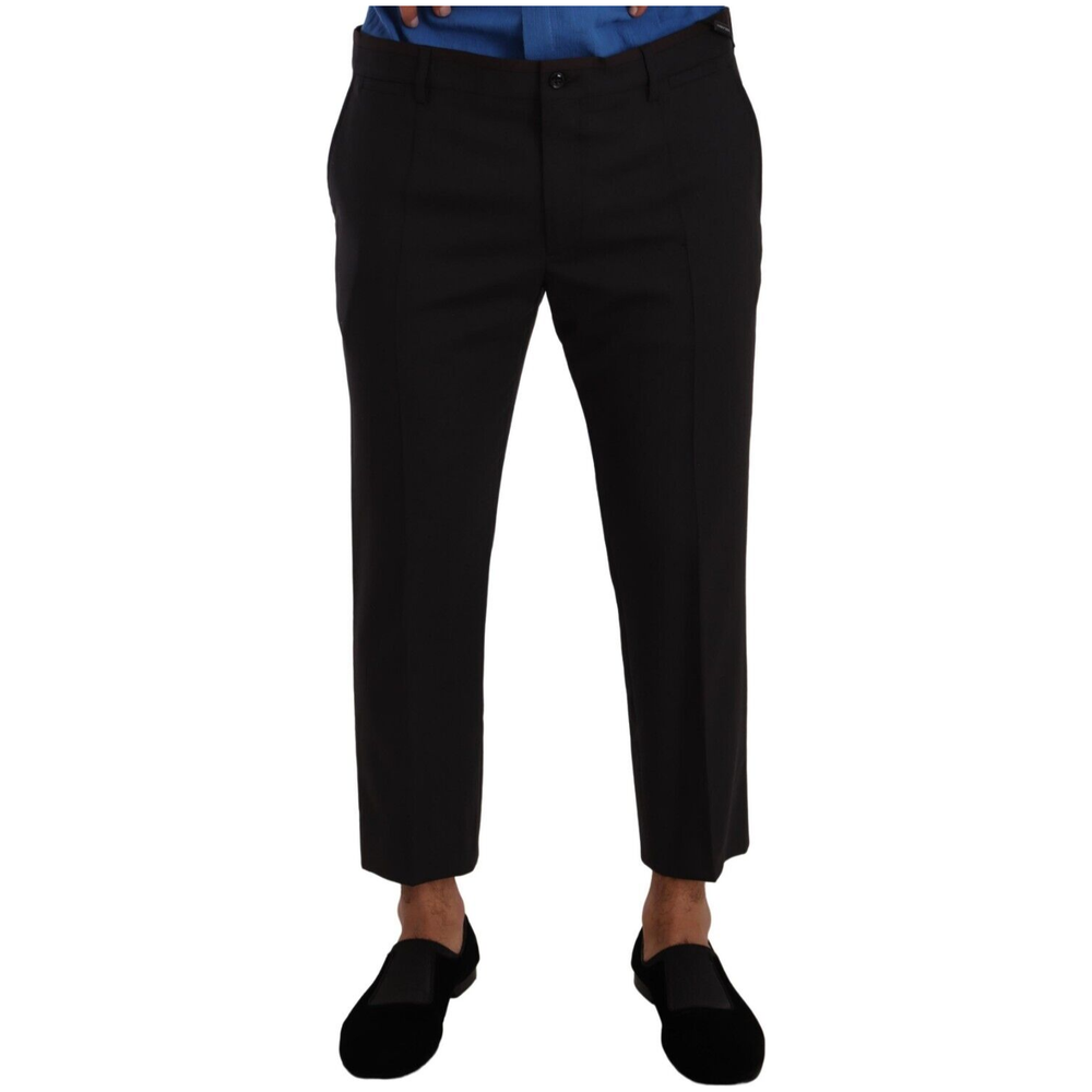 Dolce & Gabbana Gray Bordeaux Wool Trouser Dress Pants PAN72948#- 52