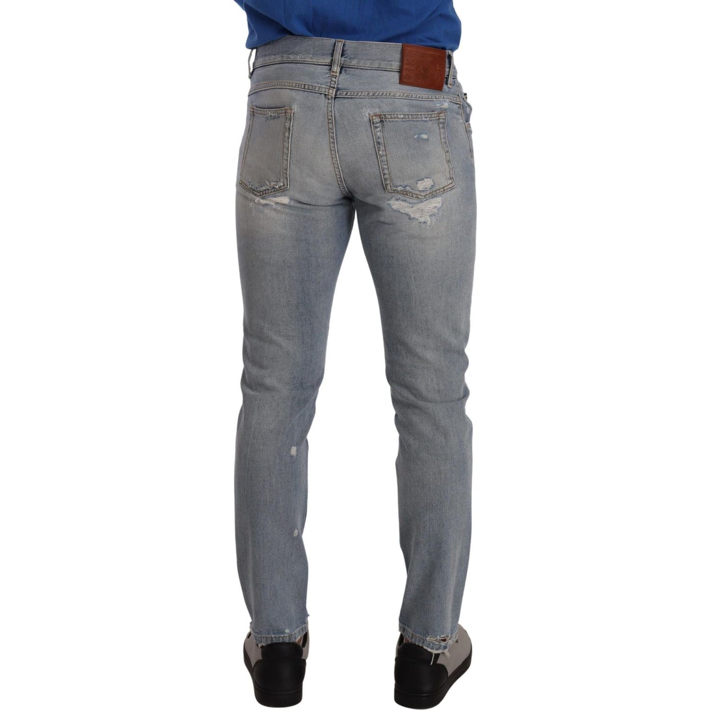 Dolce & Gabbana Elegant Light Blue Straight Denim Jeans Dolce & Gabbana Dim Gray