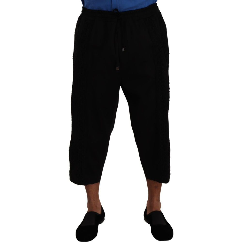 Dolce & Gabbana Black Cotton Torero Sweatpants Shorts Pants PAN72912- 52