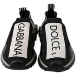 Dolce & Gabbana Black White SORRENTO Sport Stretch Sneakers MV3180- 39
