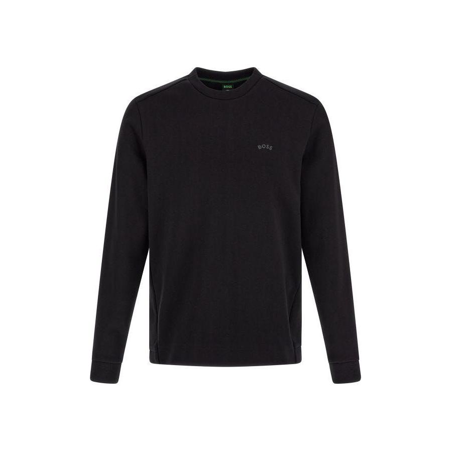 Hugo Boss Elegant Black Cotton Round Neck Sweatshirt Hugo Boss Black