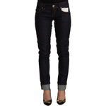 Acht Black Cotton Low Waist Slim Fit Denim Jeans PAN71212 - 40