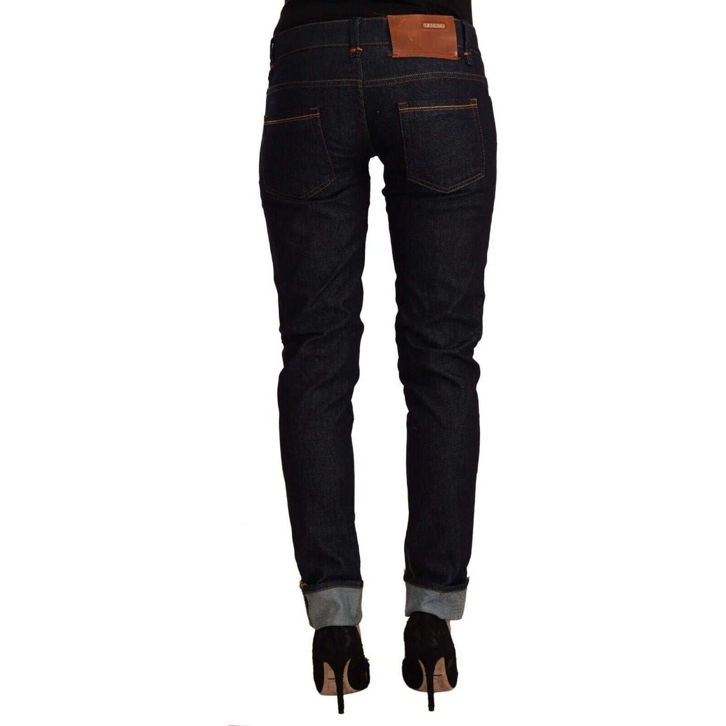 Acht Chic Low Waist Skinny Black Jeans Acht Black
