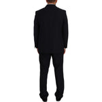 Domenico Tagliente Blue Polyester Single Breasted Formal Suit KOS1947 - 51