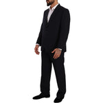 Domenico Tagliente Blue Polyester Single Breasted Formal Suit KOS1950 - 51