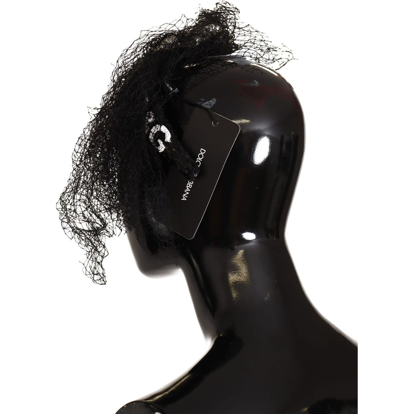 Dolce & Gabbana Glamorous Black Sequined Designer Diadem Dolce & Gabbana Black