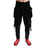 Dolce & Gabbana Black Cotton Skinny Corduroy Cargo Pants PAN72022 - 44