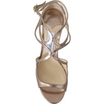 Jimmy Choo Ballet Pink Liquid Mirror Leather Sandals 191714820098