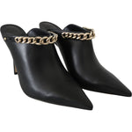 Jimmy Choo Elegant Black Gold Leather Pumps 192954477899