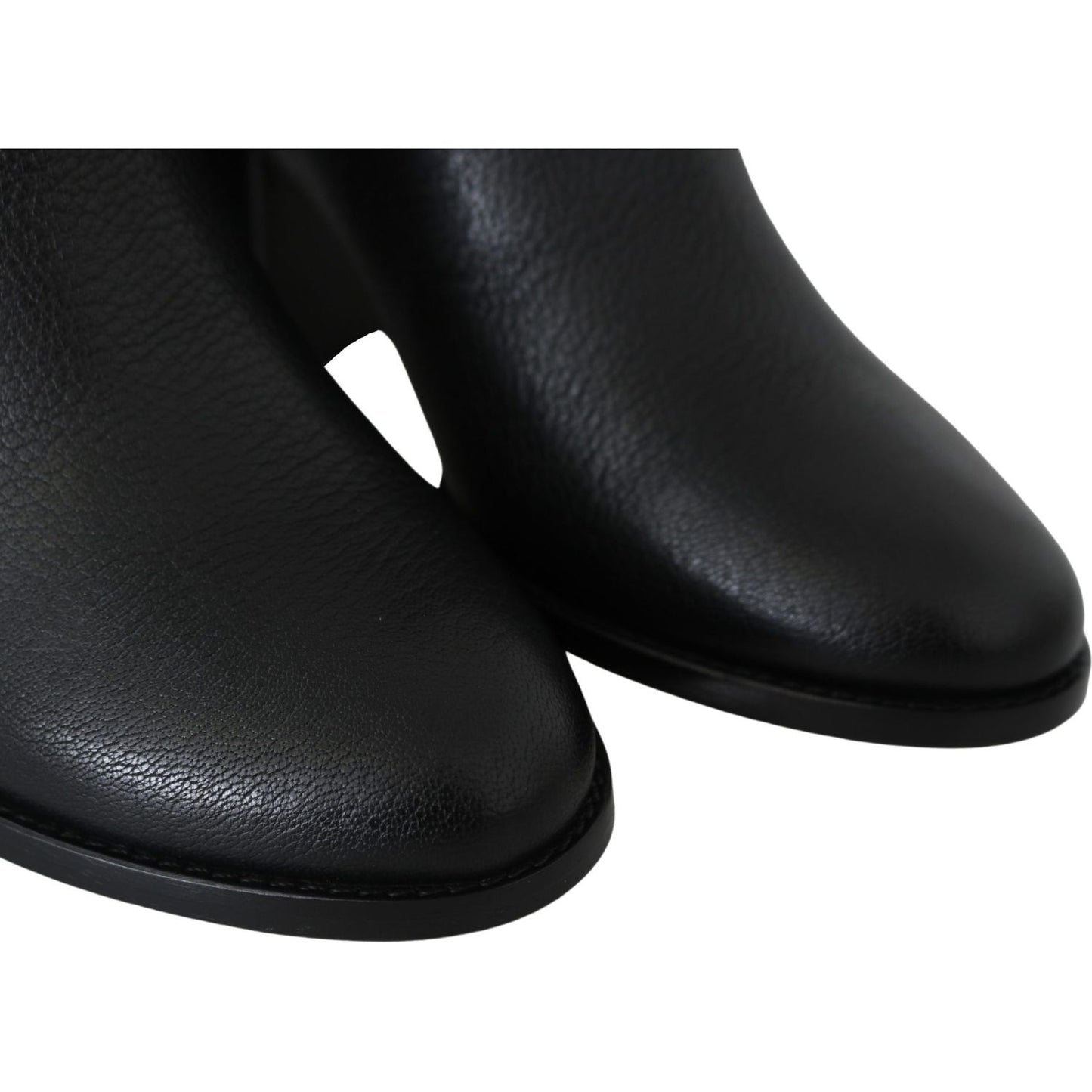 Jimmy Choo Elegant Black Leather Heeled Boots Jimmy Choo Black