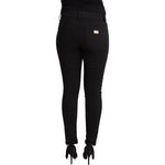 Dolce & Gabbana Black Cotton Mid Waist Denim Slim Fit Jeans PAn73036 - 42