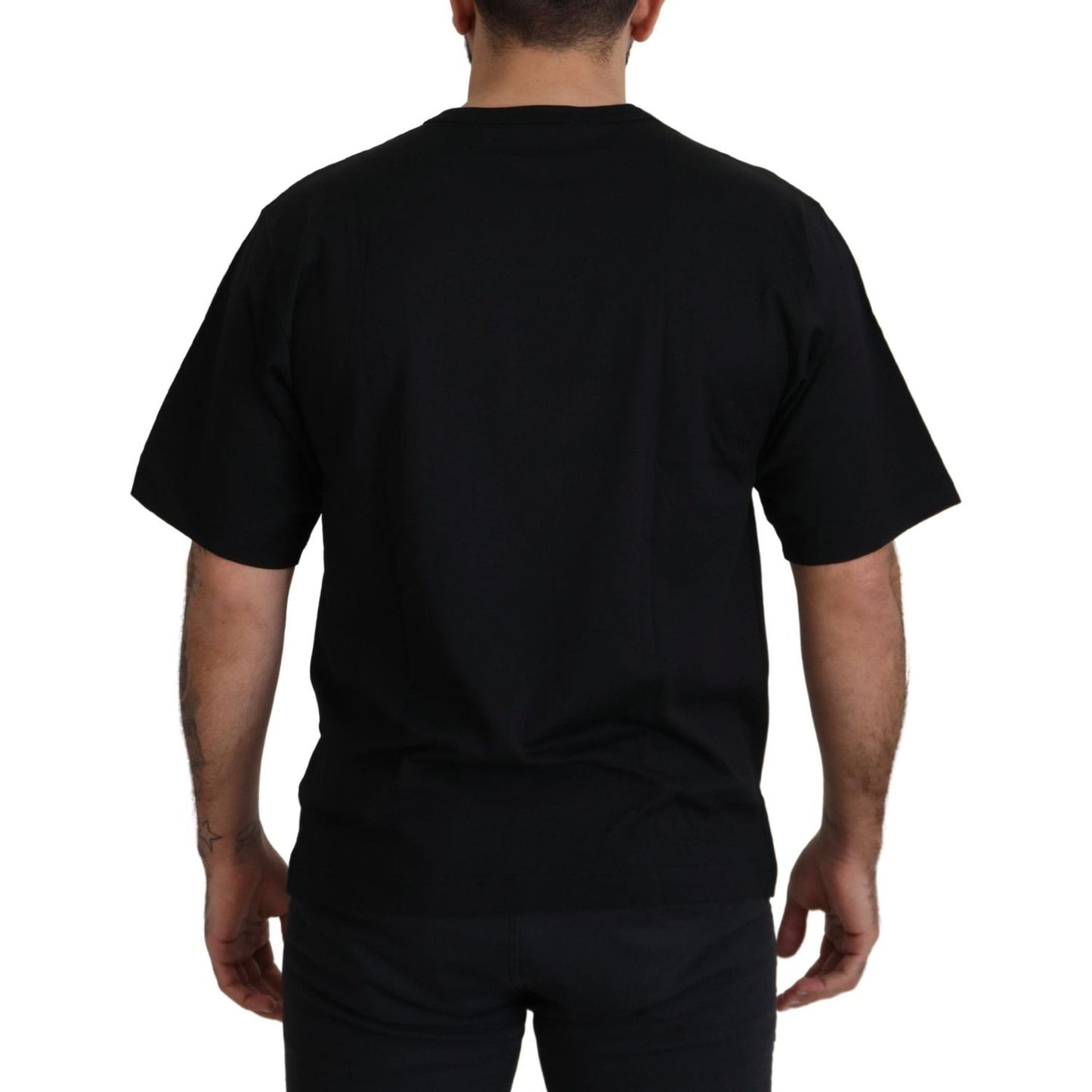 Dolce & Gabbana Gold Star DG Emblem Crewneck Tee Dolce & Gabbana Black