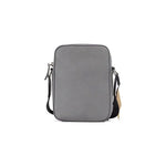 Burberry Thornton Small Grey Embossed Logo Grainy Leather Crossbody Handbag 93760