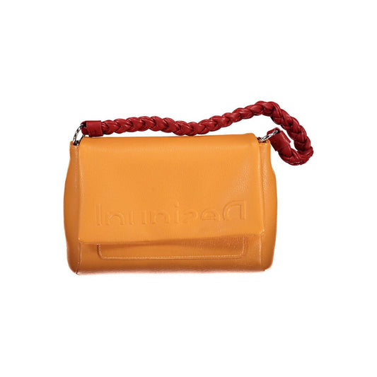 Desigual Chic Orange Shoulder Bag with Contrasting Details