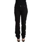 Just Cavalli Black Mid Waist Denim Cotton Skinny Jeans PAN72206 - 36