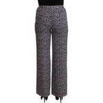 Michael Kors Black High Waist Printed Straight Pants PAN72537 - 42