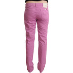 Jacob Cohen Pink Cotton Low Waist Denim Tapered Jeans PAN72234 - 33