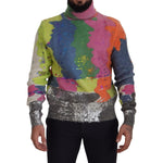 Dolce & Gabbana Multicolor Turtleneck Pullover Mohair Sweater TSH83071- 44