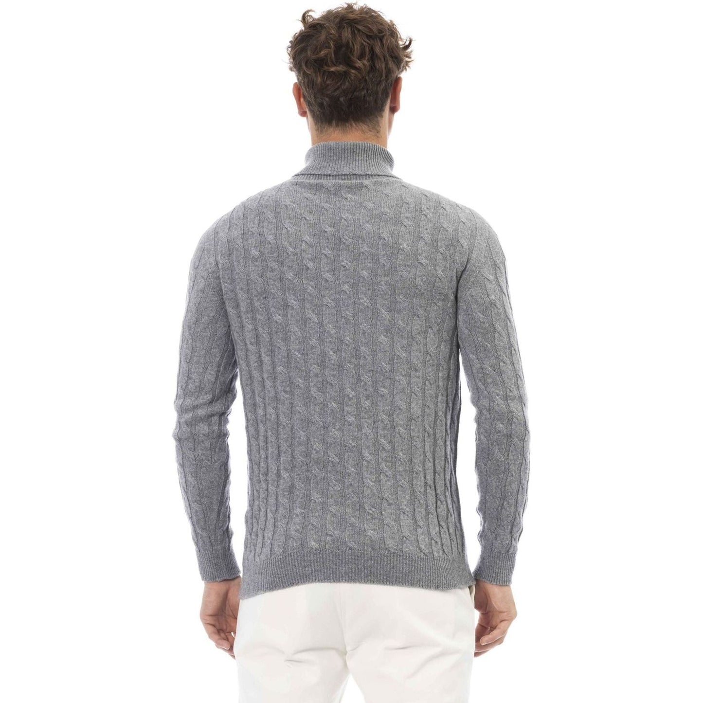 Alpha Studio Sweaters Sweaters Alpha Studio Light Slate Gray