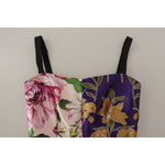 Dolce & Gabbana Dress Midi Patchwork Floral Jaquard Silk DR28704- 36