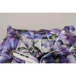 Dolce & Gabbana Purple Anemone High Waist Hot Pants Shorts SKI1837- 42
