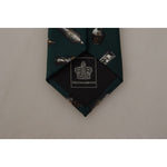 Dolce & Gabbana Black Bottle Fantasy Print Silk Adjustable Accessory Tie KRA3170