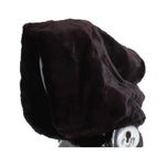 Dolce & Gabbana Purple Weasel Fur Crochet Hood Scarf Hat SIG18220