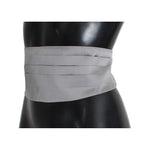 Dolce & Gabbana Gray Waist Belt Silk Cummerbund SIG13995-1