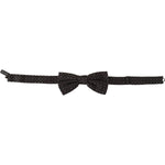 Dolce & Gabbana Gray Polka Dot 100% Silk Neck Papillon Tie FT3591