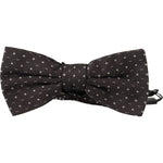 Dolce & Gabbana Gray Polka Dot 100% Silk Neck Papillon Tie FT3591