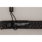 Dolce & Gabbana Gray Polka Dot 100% Silk Neck Papillon Tie FT3591