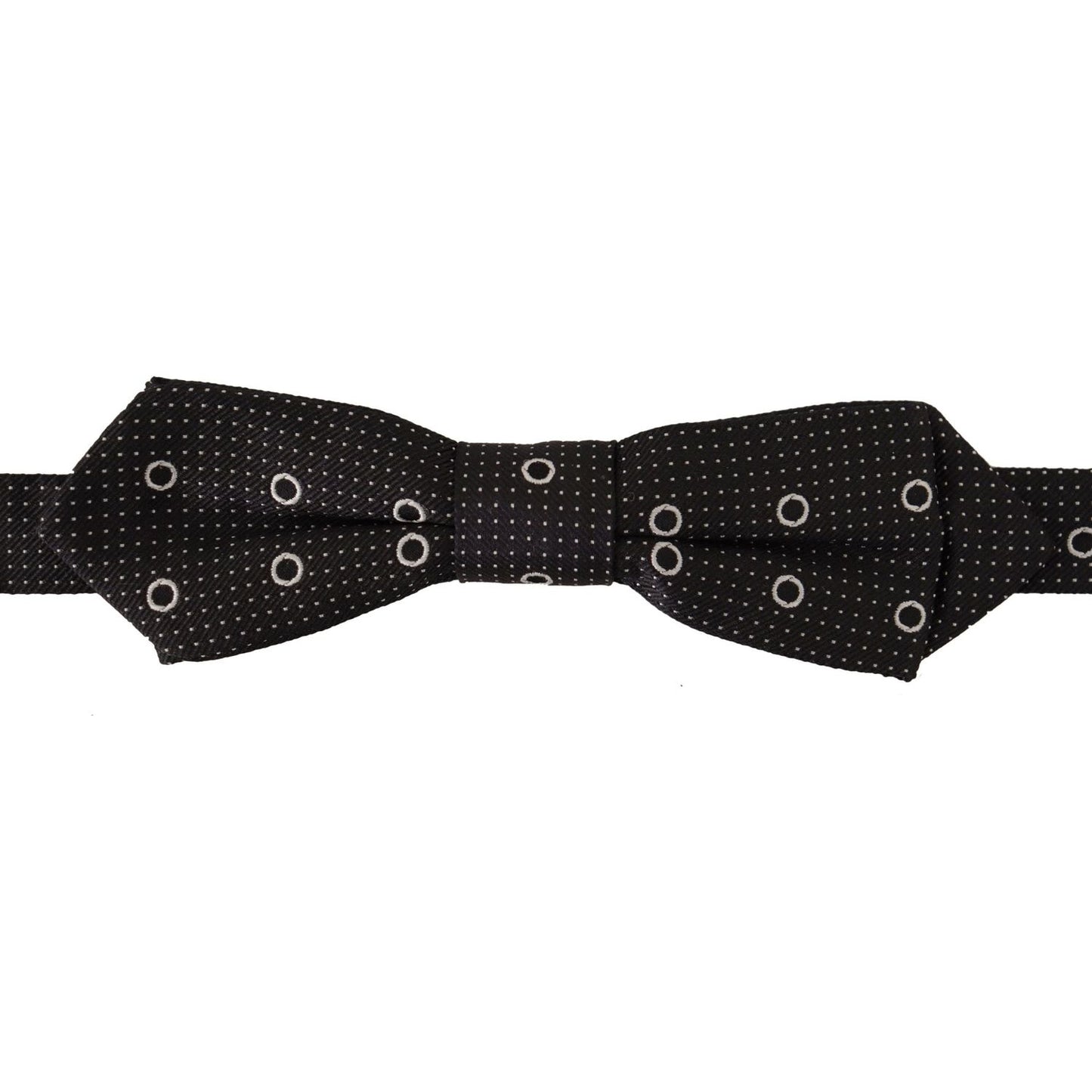 Dolce & Gabbana Polka Dot Silk Bow Tie in Black and White Dolce & Gabbana Black