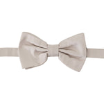 Dolce & Gabbana Gray 100% Silk Adjustable Neck Papillon Tie FT3621